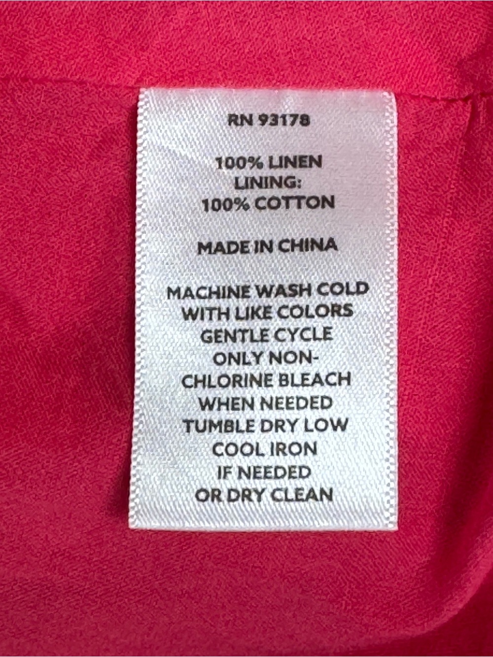 Magaschoni Pink White Linen Striped Shift Dress Pockets M - Picture 8 of 8